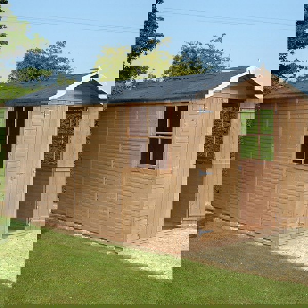 Shire Jersey 7x13 12mm interlock Clad wooden Shed - Best Shed