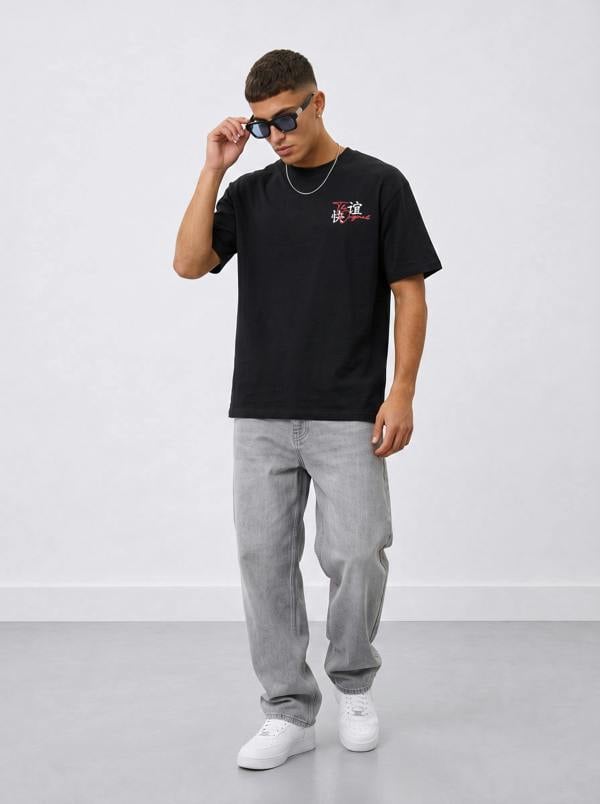 London Attitude Tokyo Dragon Premium Organic Cotton Relaxed Fit T-Shirt