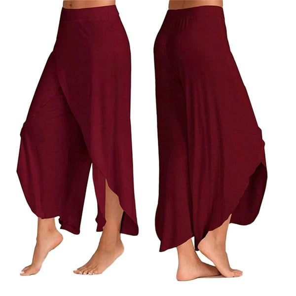 Aquarius Super Soft Modal Spandex Yoga Pilates Pants, Red