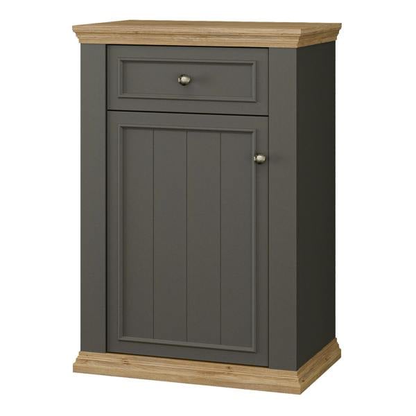 Furniture To Go Pontypool Shoe Cabinet with Drawer in Grey and Mauvella Oak