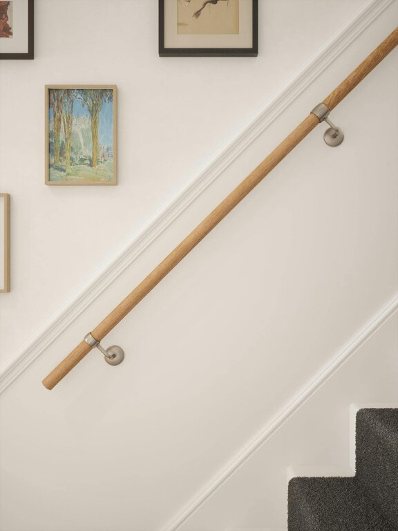 Handrails Direct Stoneleigh Red Oak Straight Flight Handrail