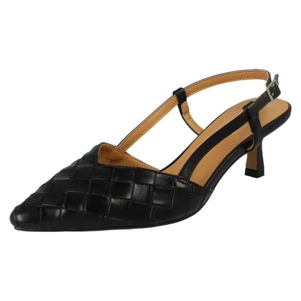 Spot On Ladies Spot On Woven Low Heel Shoes F00488