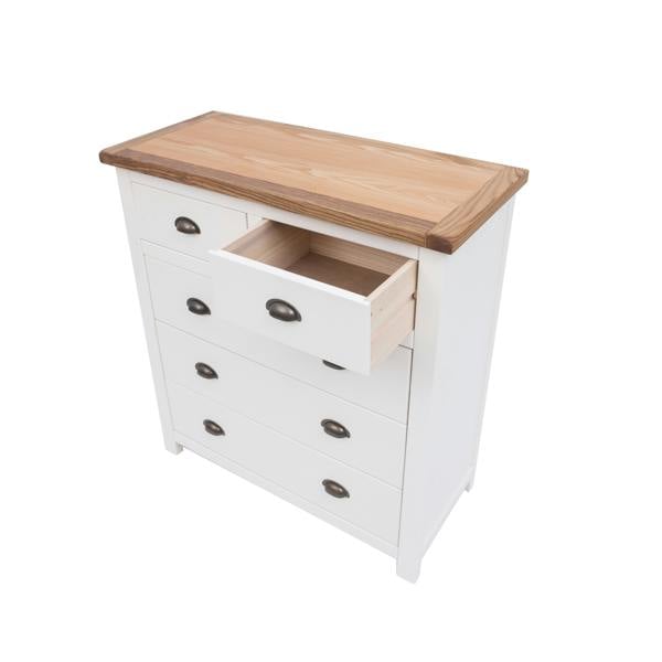 Cabinet Bits Lovere 5 Drawer Chest of Drawers Brass Cup Handle