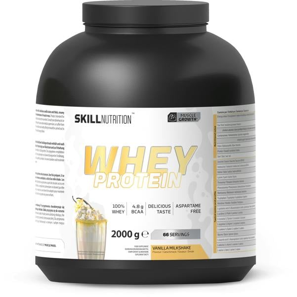 Skill Nutrition Whey Protein Powder, Vanilla Milkshake - 2000g