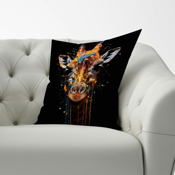 Warren Reed Giraffe Face Splashart Cushions