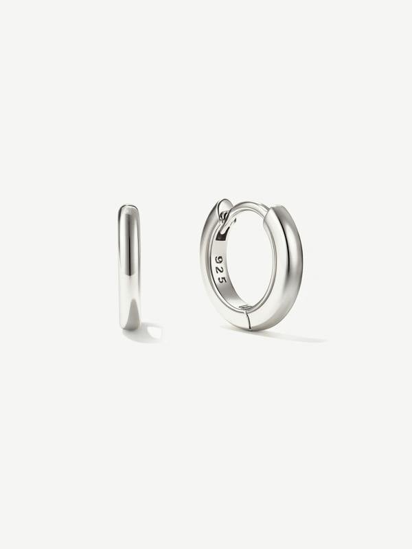 Tiny Huggie Hoop Earrings in 18k Gold or Silver