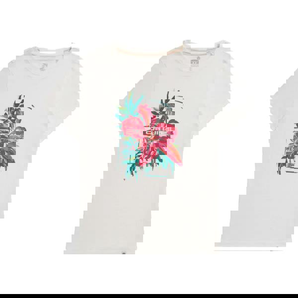 Animal Womens/Ladies Carina Hibiscus Organic T-Shirt - White - 