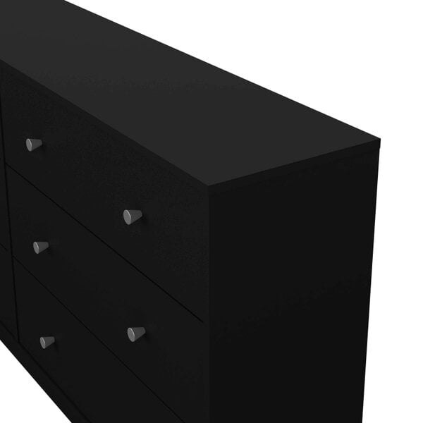 Wyld Haus Tainan Black Wide Chest 6 Drawers