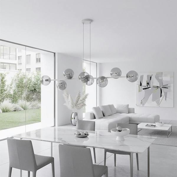 Emibig MAGNUS Pendant Lamp 8 x E14 Grey / Graphite