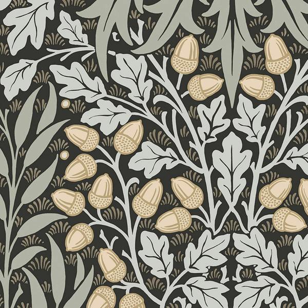 William Morris at Home Oak & Willow Charcoal Wallpaper
