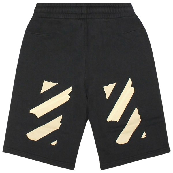 Off-White Tape Arrow Logo Black Sweat Shorts XS