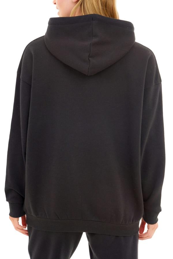 Smart Living Women's Cozy Polycotton Hoodie - Soft Pullover with Pocket - Black