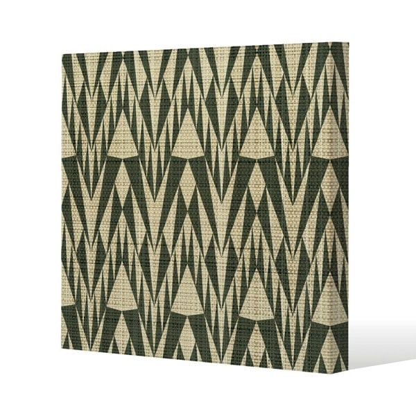 Benjamin Tate Design Geo Pattern Slim Style Canvas Print  30x30cm , 15mm Slim Real wood.