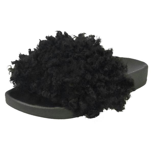 Spot On Girls Spot On Fake Poodle Fur Mule Sliders