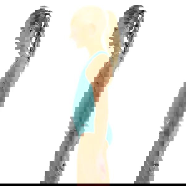 TYR girls solid Durafast Elite turquoise racerback one-piece swimsuit