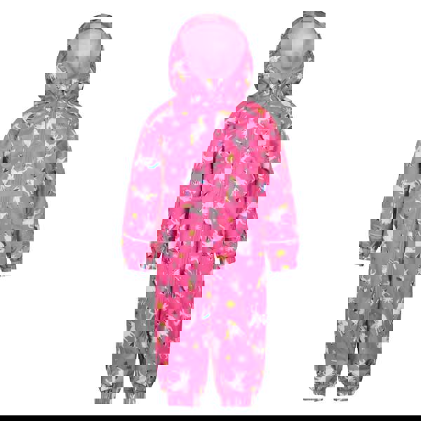 Mountain Warehouse Childrens/Kids Spright Animals Waterproof Rain Suit - Pink