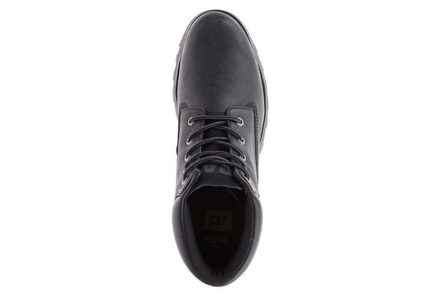Caterpillar CAT (Caterpillar) Men's Founder Black Leather Everyday Ankle Boots