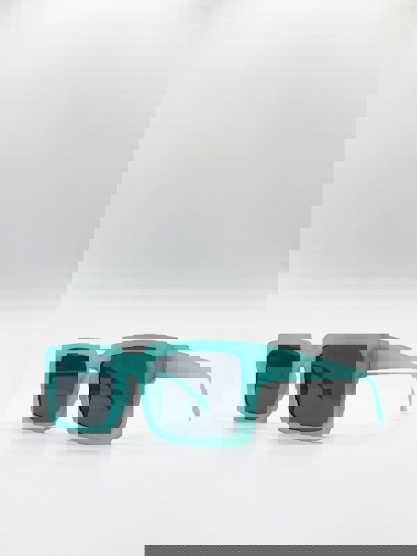 SVNX Square Matte Crystal Frame Sunglasses