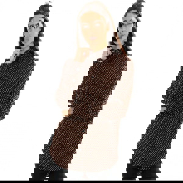 Calvin Klein Print Geometric Relaxed Long Sleeve Womens Shirt