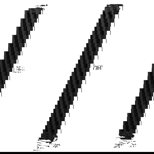 Monstershop Traditional 2 Column Radiator - 1500 x 292mm - Black