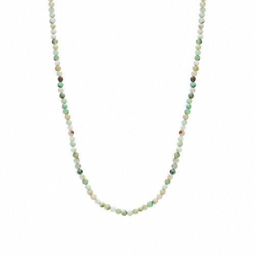 Spero London Tones of Green Beaded Sterling Silver Gemstone Necklace