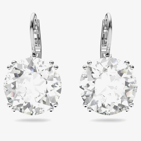 Swarovski Ladies Millenia Clear Round Cut Dropper Earrings 5628351