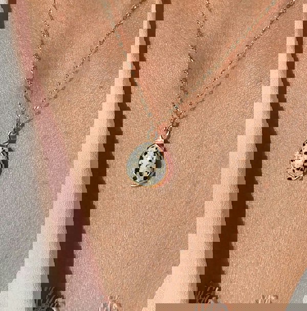 18ct Gold Vermeil Plated Dalmatian Necklace