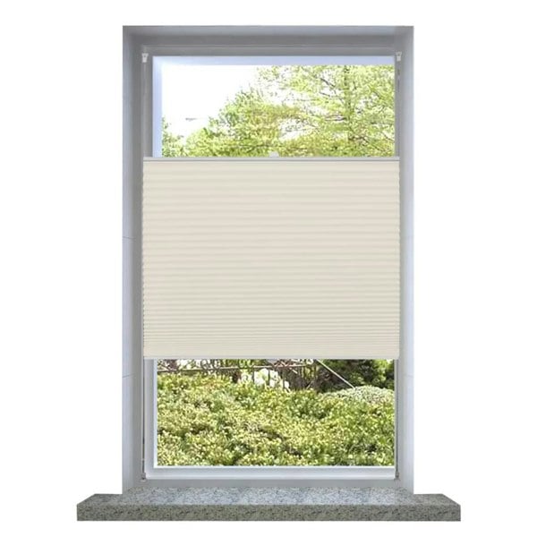 Berkfield Plisse Blind 110x200cm Creme