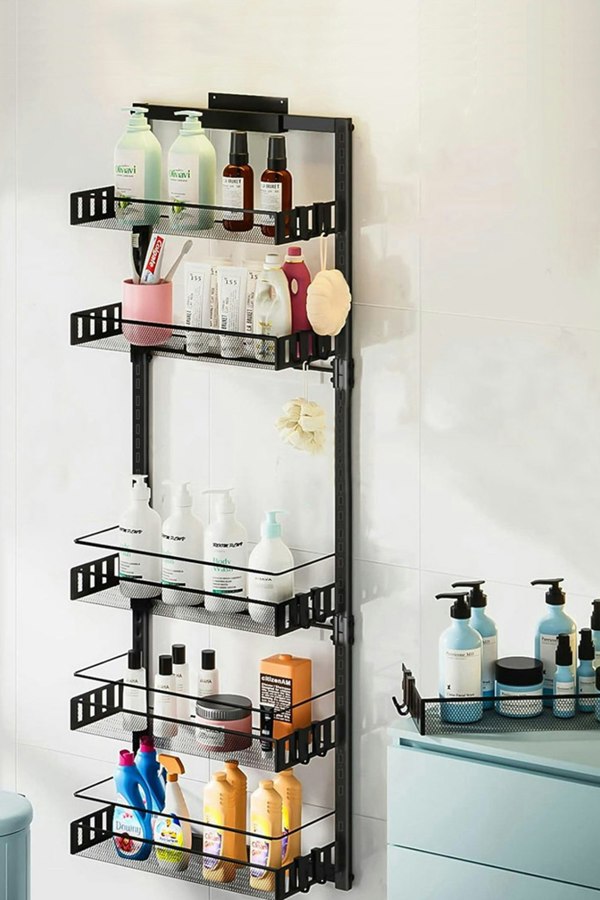 Living and Home 6-Tier Steel Hanging Detachable Kitchen Pantry Organizer Adjustable Over Door No Drilling