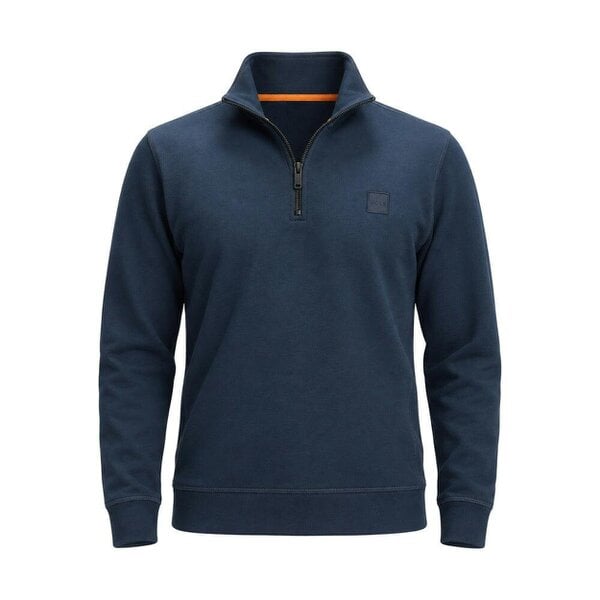 BOSS Zetrust Quarter Zip Sweatshirt Open Blue