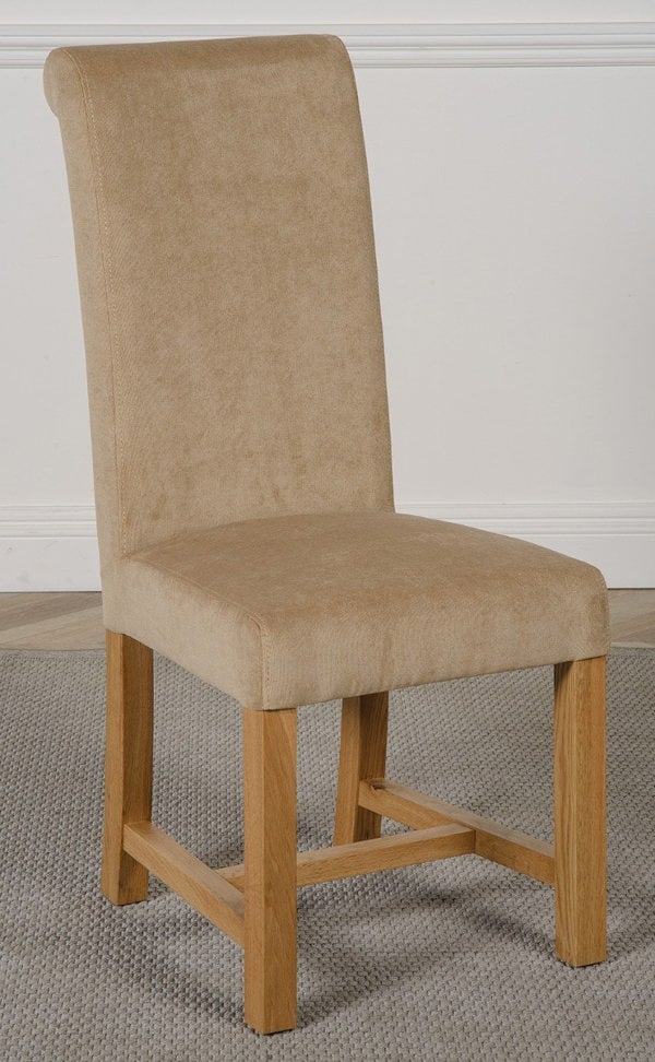 That's Furniture Edmonton Round Extendable Oak Dining Set with Washington Fabric Chairs