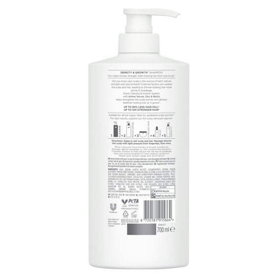 Dove Scalp+Hair Therapy Shampoo 6x700ml Density & Growth Amino Complex & Biotin