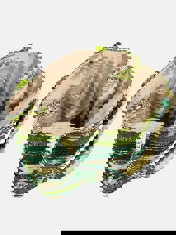 Berber Leather The Nador Large Expandable Fabric Tote in Green