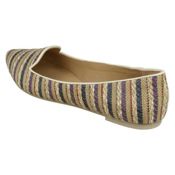 Spot On Ladies Spot On Flat Pointed Toe Ballerinas F80234