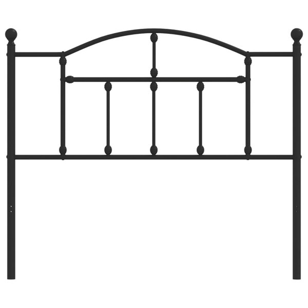 Berkfield Metal Headboard Black 107 cm