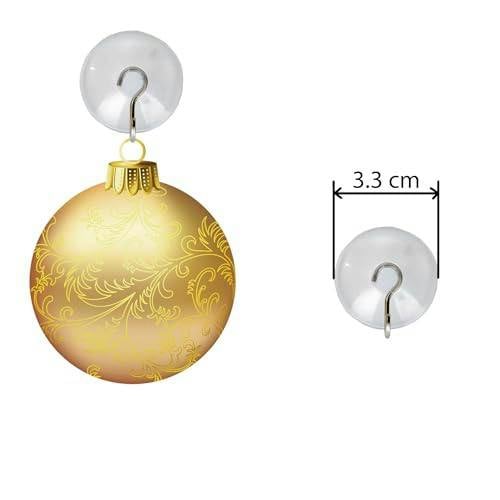 33mm 12 Pack Suction Cup Metal Hooks for Smooth Surfaces, Reusable Clear Hold image 4