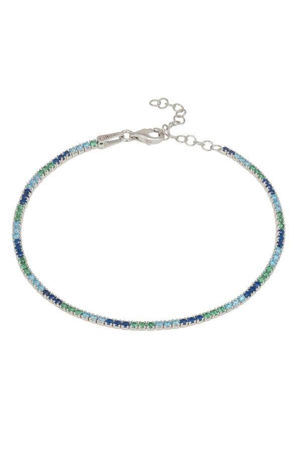 Multicolored bracelet on a white background