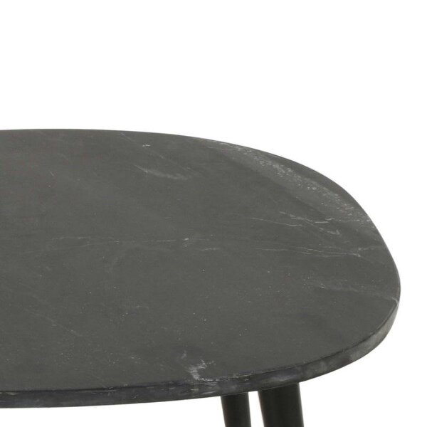 Wyld Haus Alabama Black Marble Top Coffee Table With Metal Legs