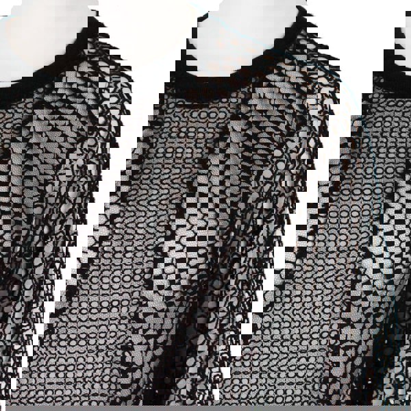 Stella McCartney luxurious broderie anglaise knitwear in sheer black