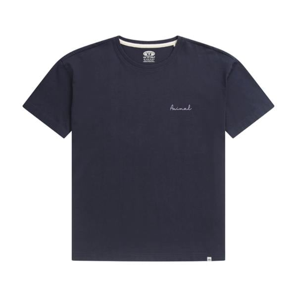 Animal Womens/Ladies Leena Organic Cotton Boxy T-Shirt - Navy - 