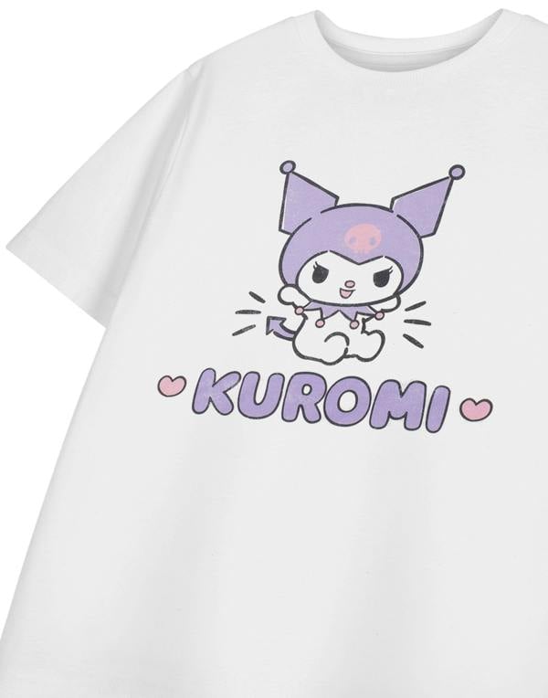 Hello Kitty & Friends Girls White Heart Short Sleeved T-Shirt