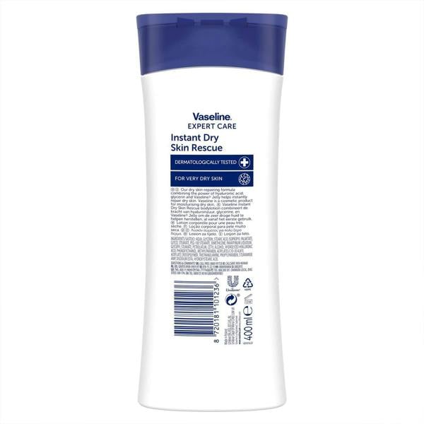 Vaseline Expert Care Body Lotion Instant Dry Skin Rescue Hydrating 400ml, 12 Pack