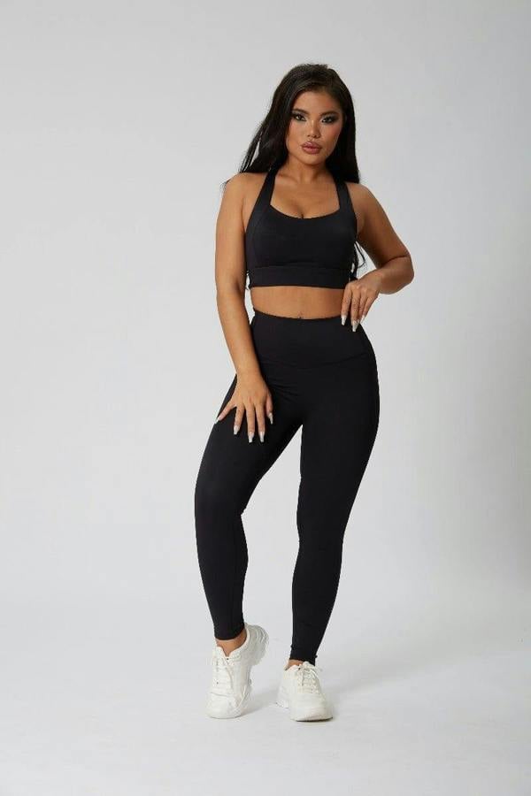 Anniou High-Waisted Butt Lifting Leggings - Black
