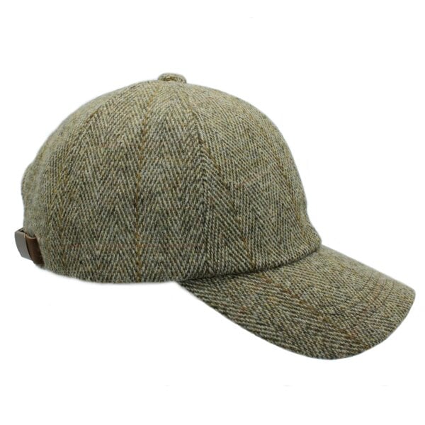 Heather Hats & Accessories Derby Tweed Baseball Cap, Cotton Lining, Outdoor Wear, Sage