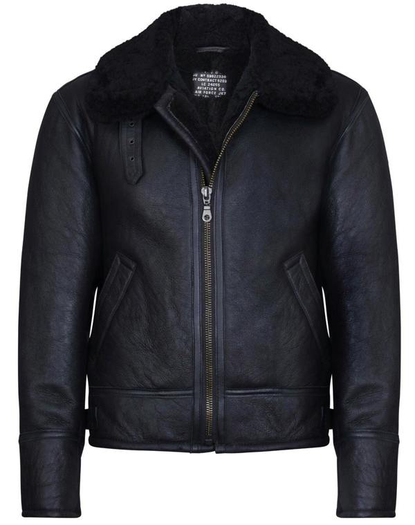 Infinity Leather Mens B3 WW2 Leather Sheepskin Aviator Flying Jacket-Charleston