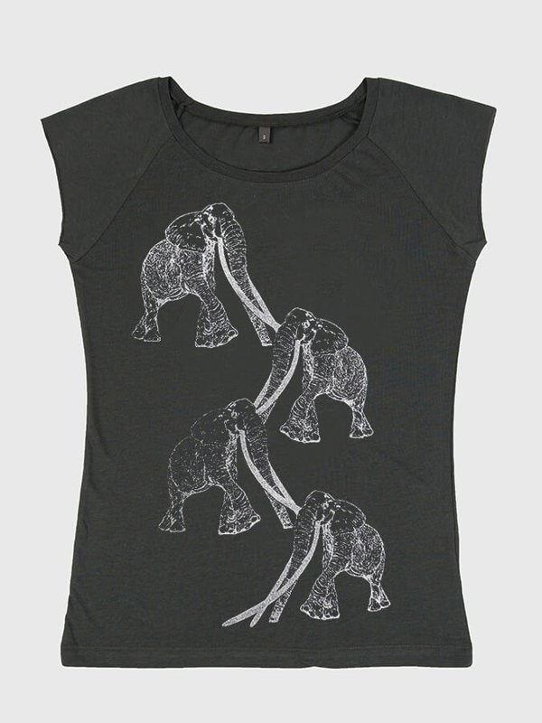 Emma Nissim Natural Organic Cotton Women's T-Shirt Top - Elephant Tuskers