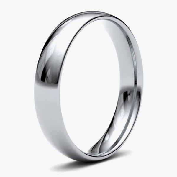 T. H. Baker Platinum 4.0mm Light Court Wedding Ring 4GLC-PT