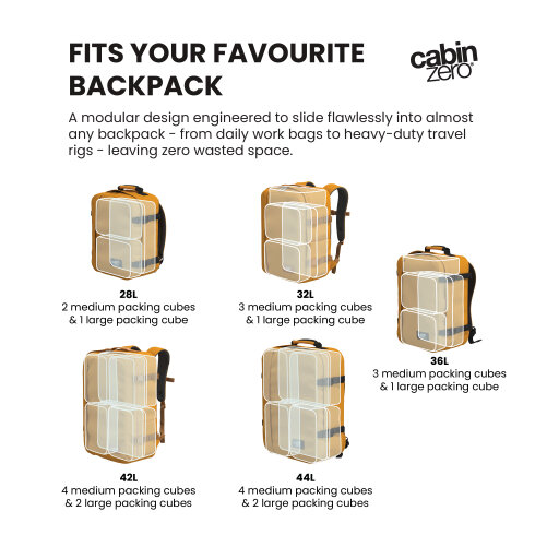 CabinZero Ultralight Packing Cube (Large), Lightweight Rollable Organiser for Bulkier Items
