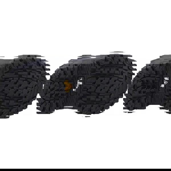 Amblers Safety Amblers FS151 Mens Vegan Friendly SBP Toe/Midsole Safety Boots, black safety boots with a rugged rubber sole for slip resistance.