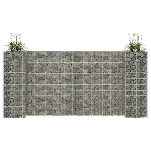 Berkfield H-Shaped Gabion Planter Steel Wire 260x40x120 cm
